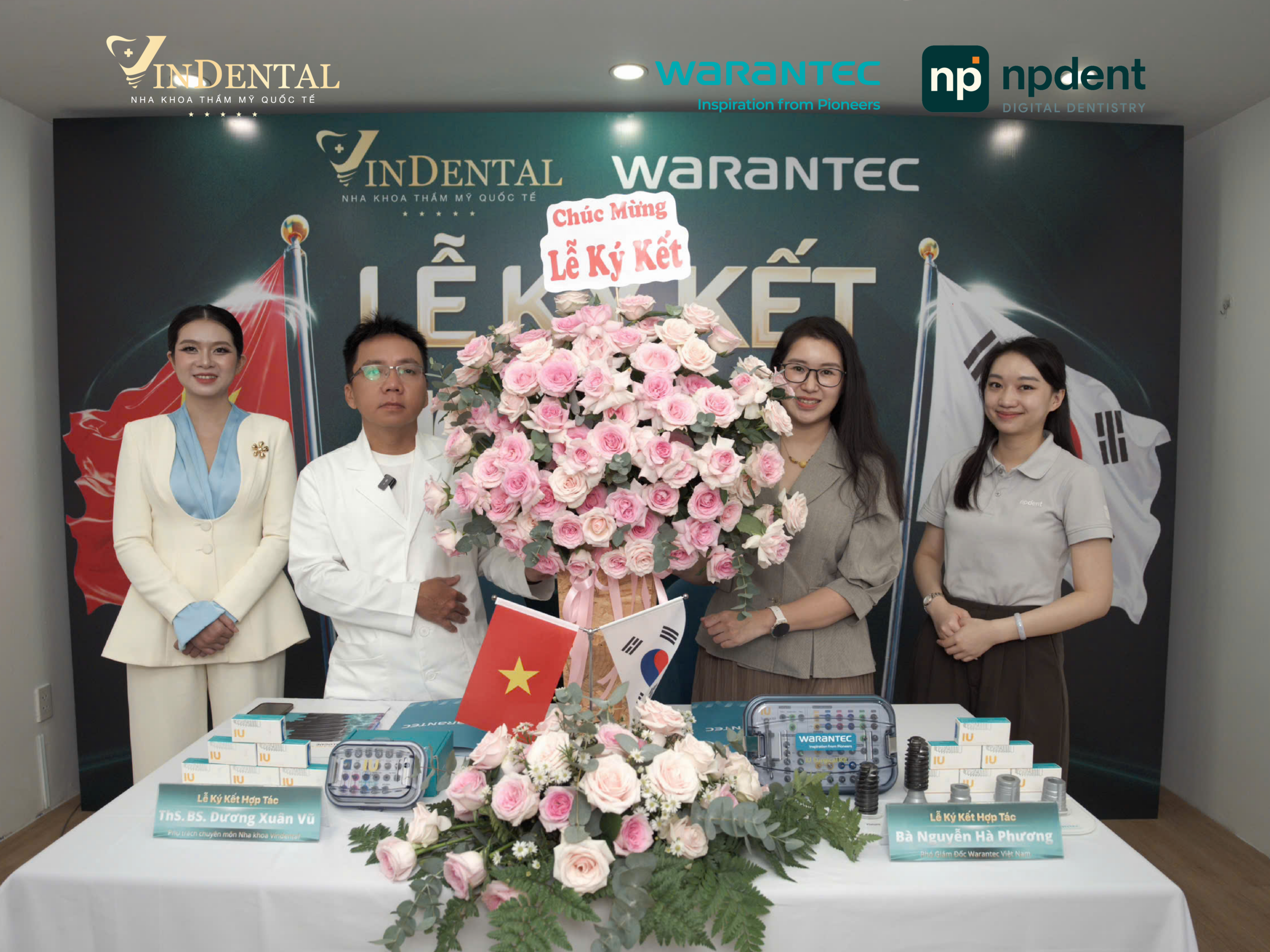 Lễ ký kết hợp tác chiến lược giữa hệ thống nha khoa VinDental và hãng Implant Warantec